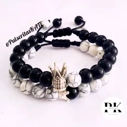 PULSERAS PARA PAREJAS CON PIEDRAS SEMIPRECIOSAS 