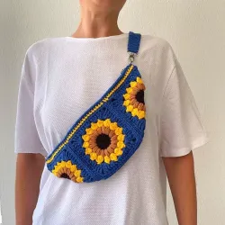 Riñonera con girasoles