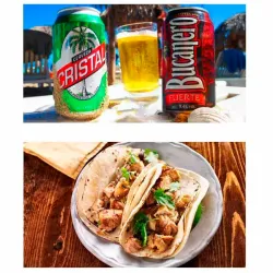 6 Cervezas Nacionales + Tacos Pollo