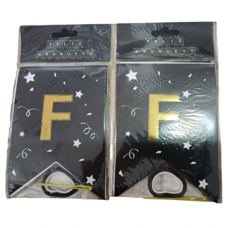 BANDERIN F/AÑO LETRAS CARTON