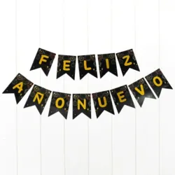 BANDERIN F/AÑO LETRAS CARTON