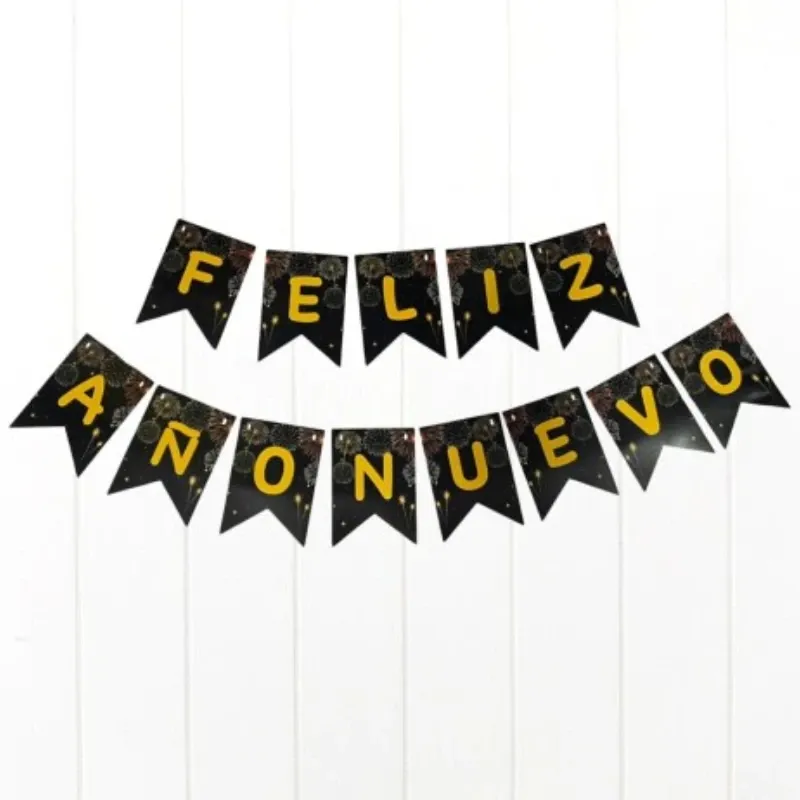 BANDERIN F/AÑO LETRAS CARTON