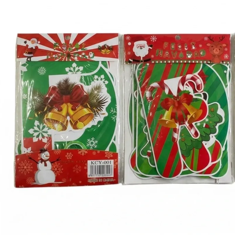 BANDERIN FELIZ NAVIDAD LETRAS CARTON