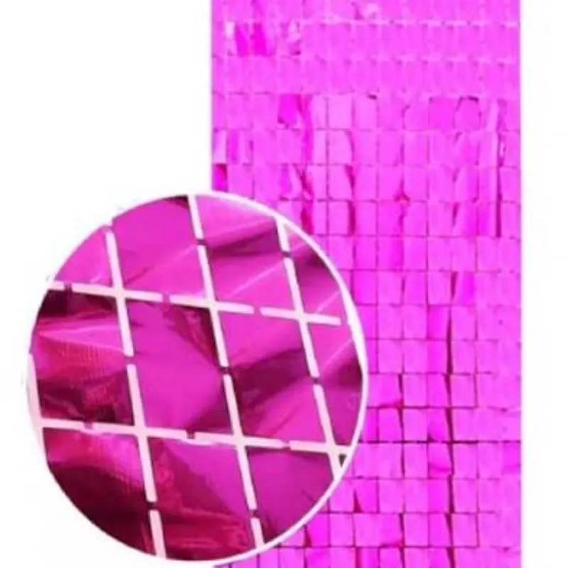 CORTINA MET BANDA ANCHA FUCSIA