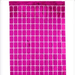 CORTINA MET BANDA ANCHA FUCSIA
