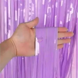 CORTINA MET FLECOS MORADO PASTEL