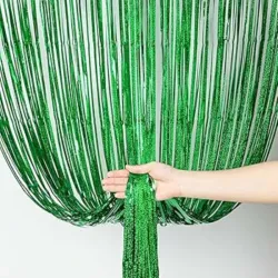 CORTINA MET FLECOS VERDE