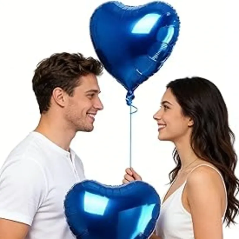 GLOBO MET 16" CORAZON AZUL