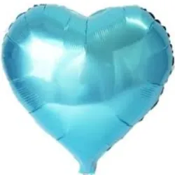 GLOBO MET 16" CORAZON CELESTE