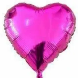 GLOBO MET 16" CORAZON FUCSIA
