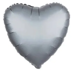 GLOBO MET 16" CORAZON GRIS