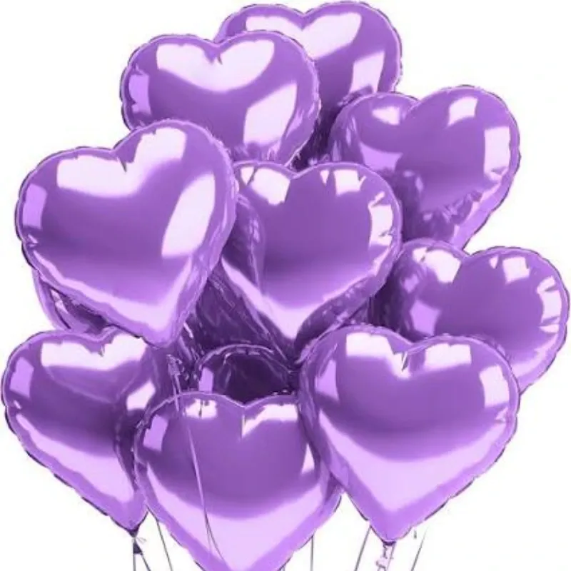 GLOBO MET 16" CORAZON MORADO