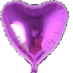 GLOBO MET 16" CORAZON MORADO
