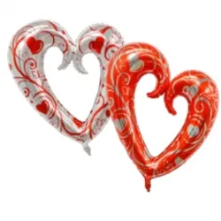 GLOBO MET 16" CORAZON PARTIDO DIBUJO