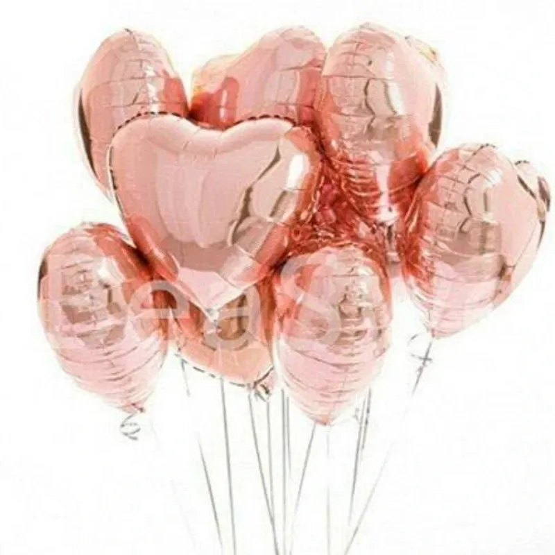 GLOBO MET 16" CORAZON ROSAGOLD