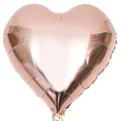 GLOBO MET 16" CORAZON ROSAGOLD