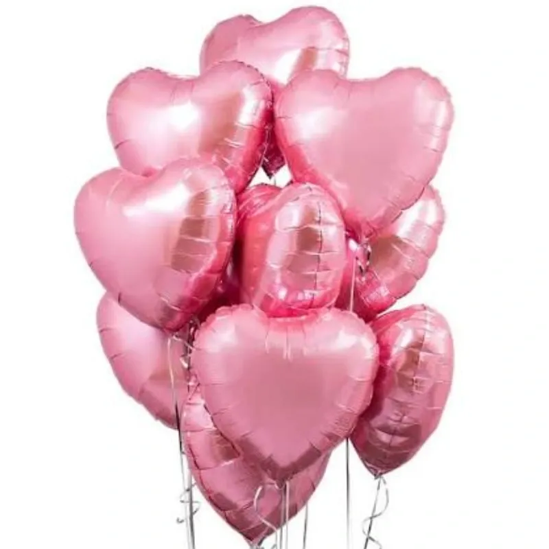 GLOBO MET 16" CORAZON ROSAPALO