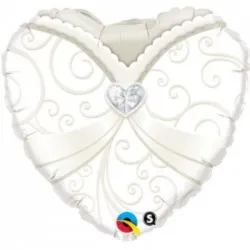 GLOBO MET 16" CORAZON TRAJE NOVIA