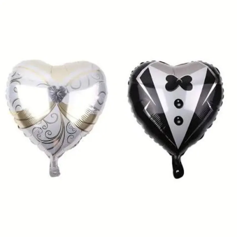 GLOBO MET 16" CORAZON TRAJE NOVIO