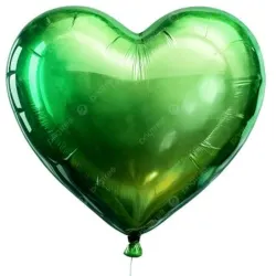 GLOBO MET 16" CORAZON VERDE