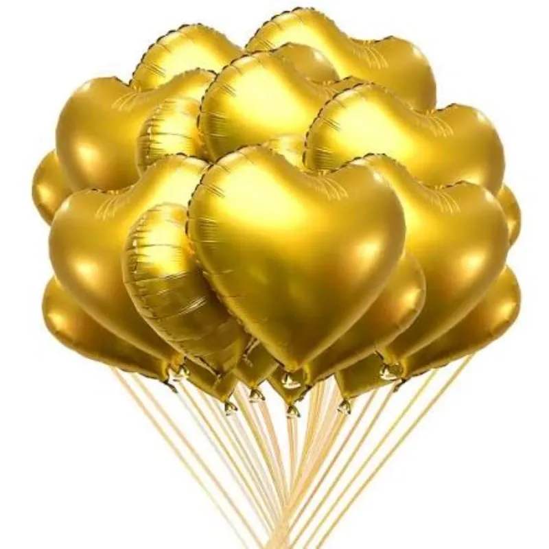 GLOBO MET 16" CORAZON DORADO