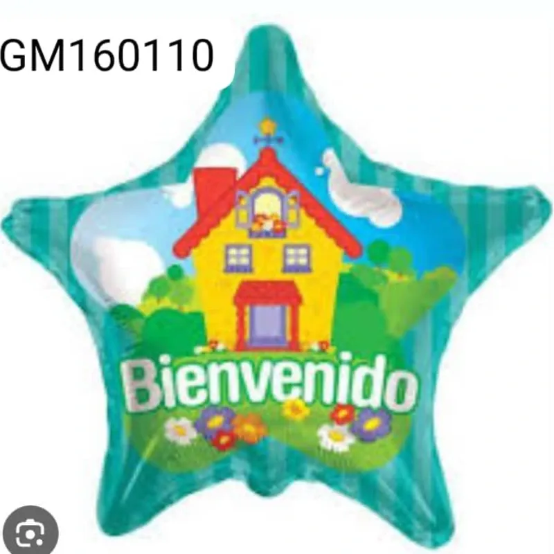 GLOBO MET 16" ESTRELLA BIENVENIDO