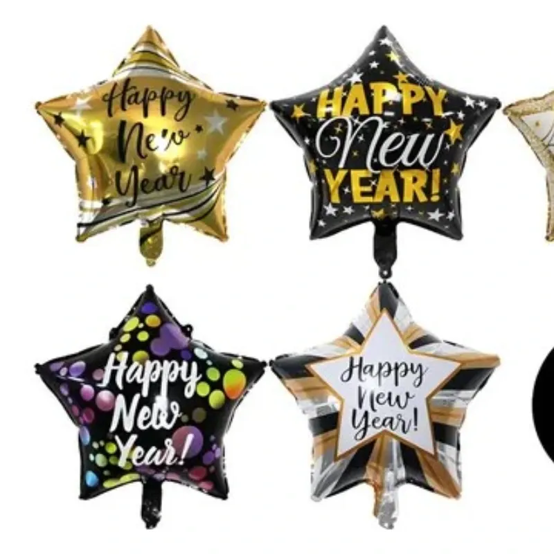 GLOBO MET 16" ESTRELLA FELIZ AÑO NUEVO