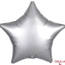 GLOBO MET 16" ESTRELLA PLATEADO MATE