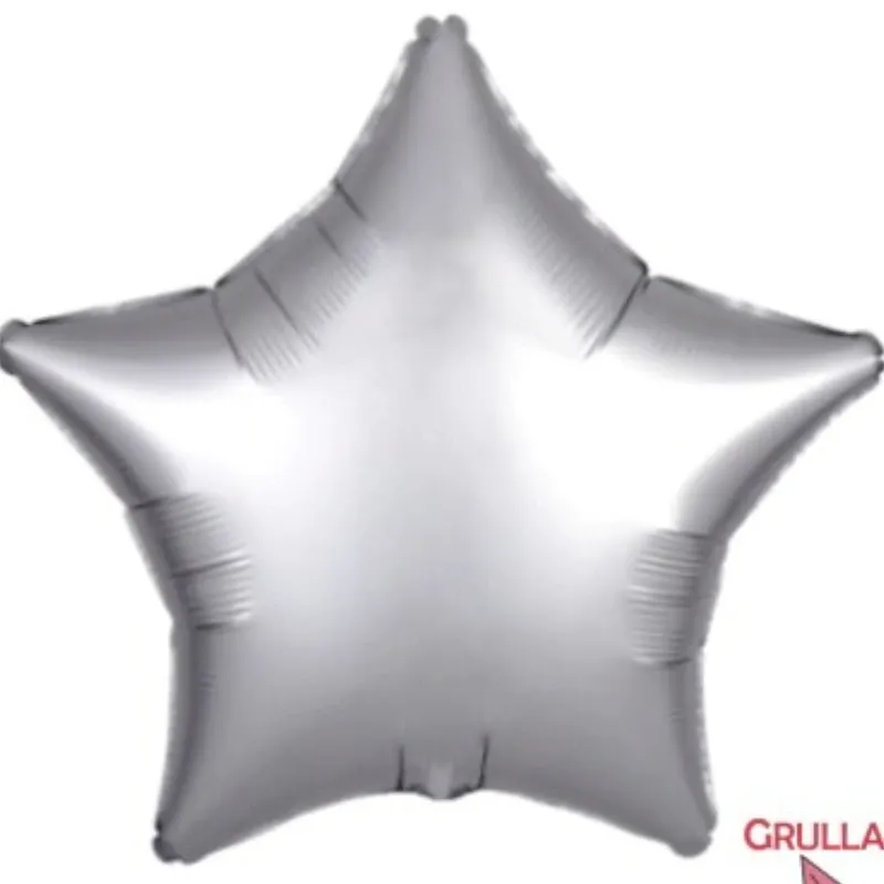 GLOBO MET 16" ESTRELLA PLATEADO MATE