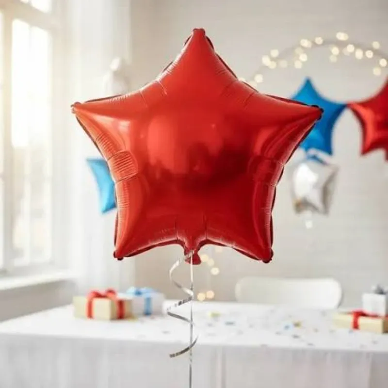 GLOBO MET 16" ESTRELLA ROJO