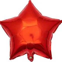 GLOBO MET 16" ESTRELLA ROJO