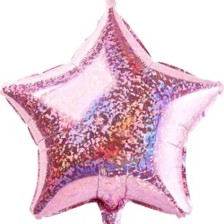 GLOBO MET 16" ESTRELLA ROSAPALO