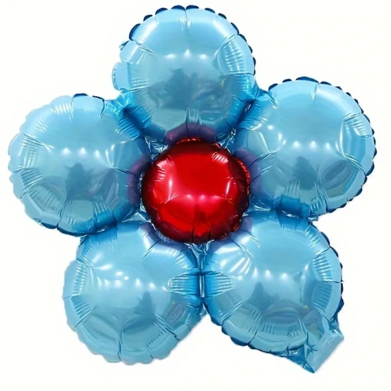 GLOBO MET 16" FLOR CELESTE