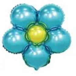 GLOBO MET 16" FLOR CELESTE