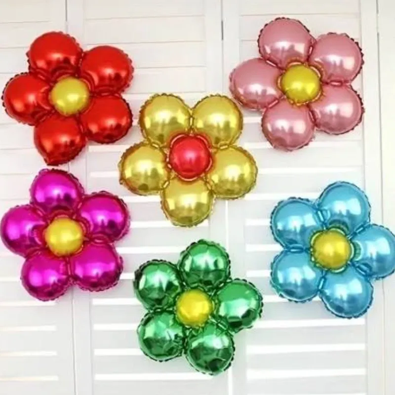GLOBO MET 16" FLOR DORADO
