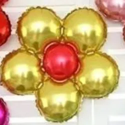 GLOBO MET 16" FLOR DORADO