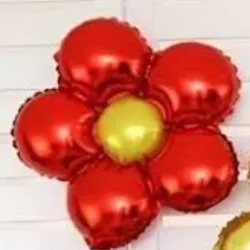 GLOBO MET 16" FLOR ROJA