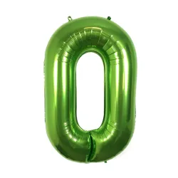 GLOBO MET 16" LETRA 0 VERDE