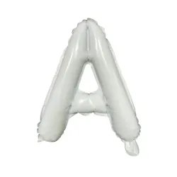 GLOBO MET 16" LETRA A BLANCA