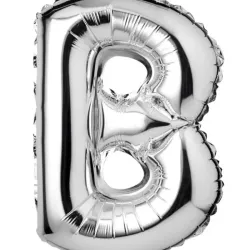 GLOBO MET 16" LETRA B PLATEADO