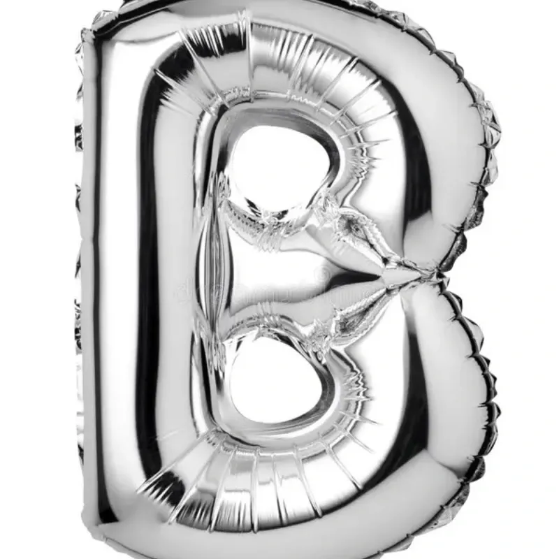GLOBO MET 16" LETRA B PLATEADO