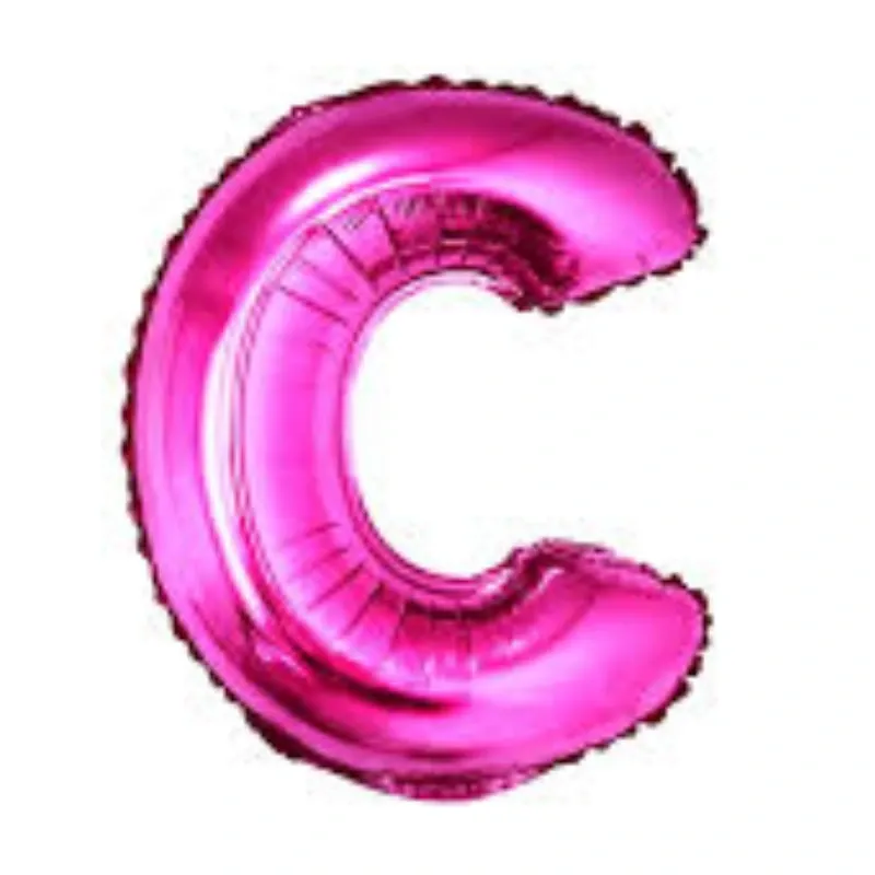 GLOBO MET 16" LETRA C FUCSIA