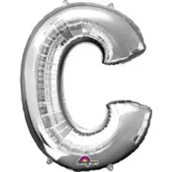 GLOBO MET 16" LETRA C PLATEADO