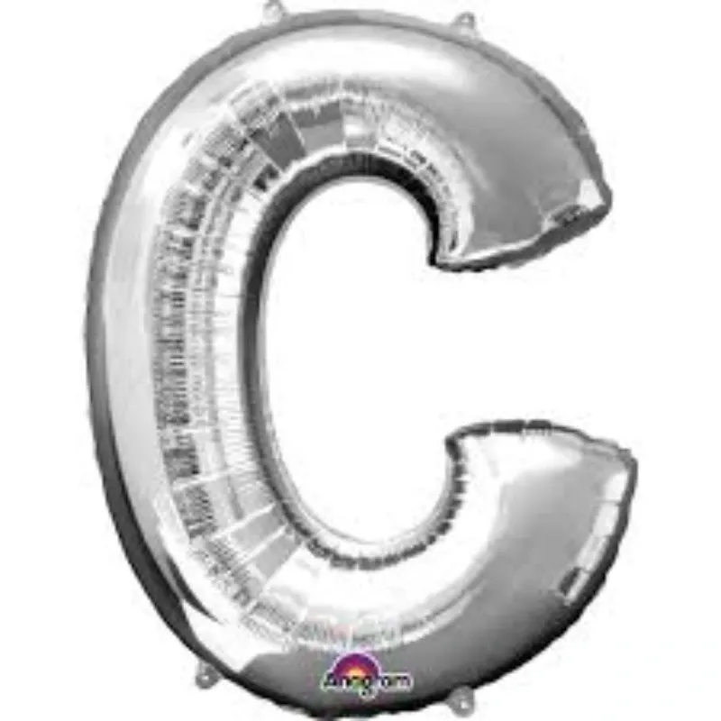 GLOBO MET 16" LETRA C PLATEADO
