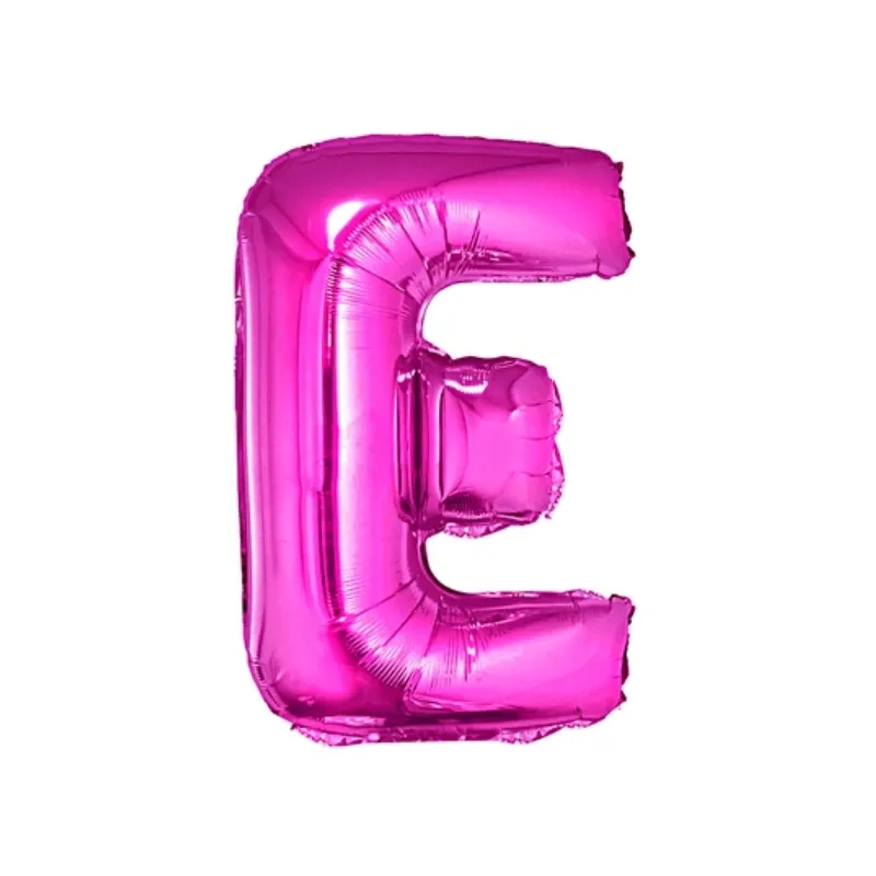 GLOBO MET 16" LETRA E FUCSIA