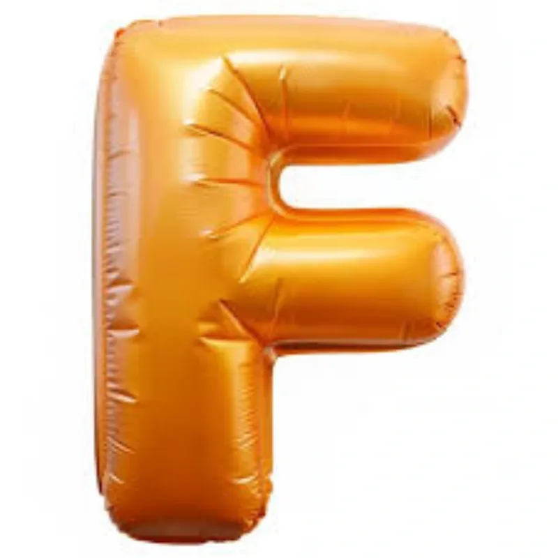 GLOBO MET 16" LETRA F NARANJA