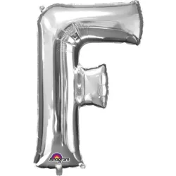 GLOBO MET 16" LETRA F PLATEADO