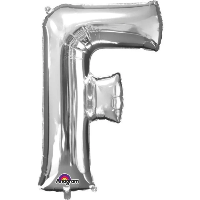 GLOBO MET 16" LETRA F PLATEADO
