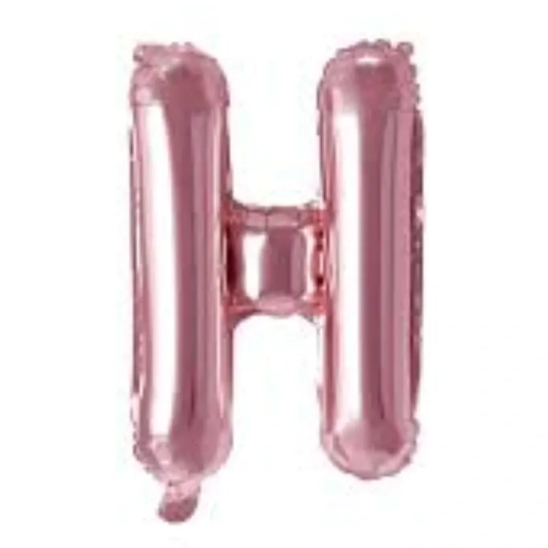 GLOBO MET 16" LETRA H ROSADO