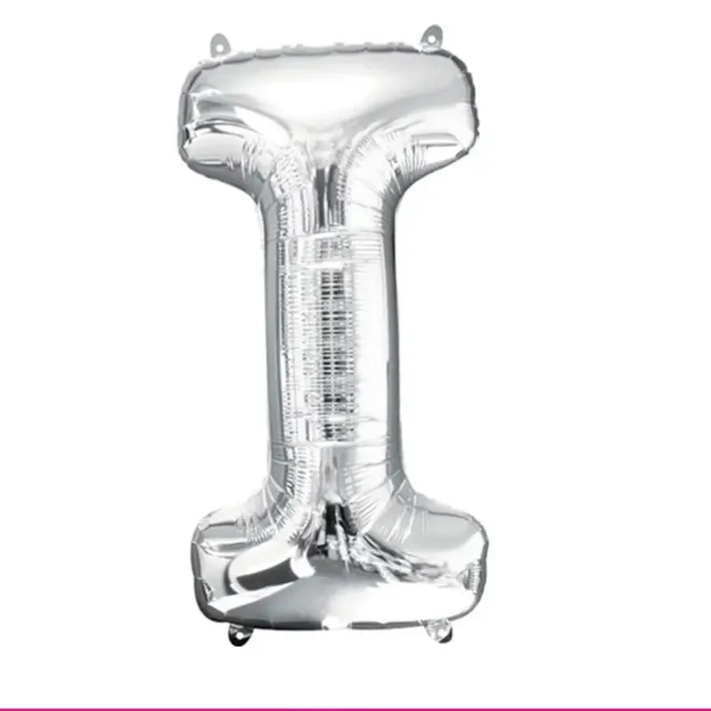GLOBO MET 16" LETRA I PLATEADO